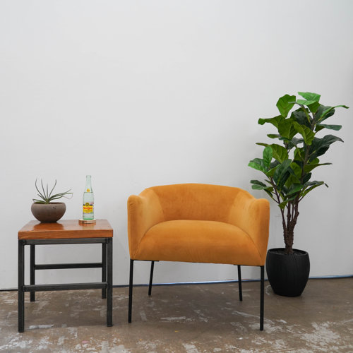 Primrue 48'' Faux Elephant Ear Tree in Wood Pot & Reviews Wayfair